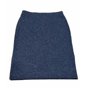 Madewell Pencil Skirt Column Side Slits Stretch Career Minimalists Small‎ Blue